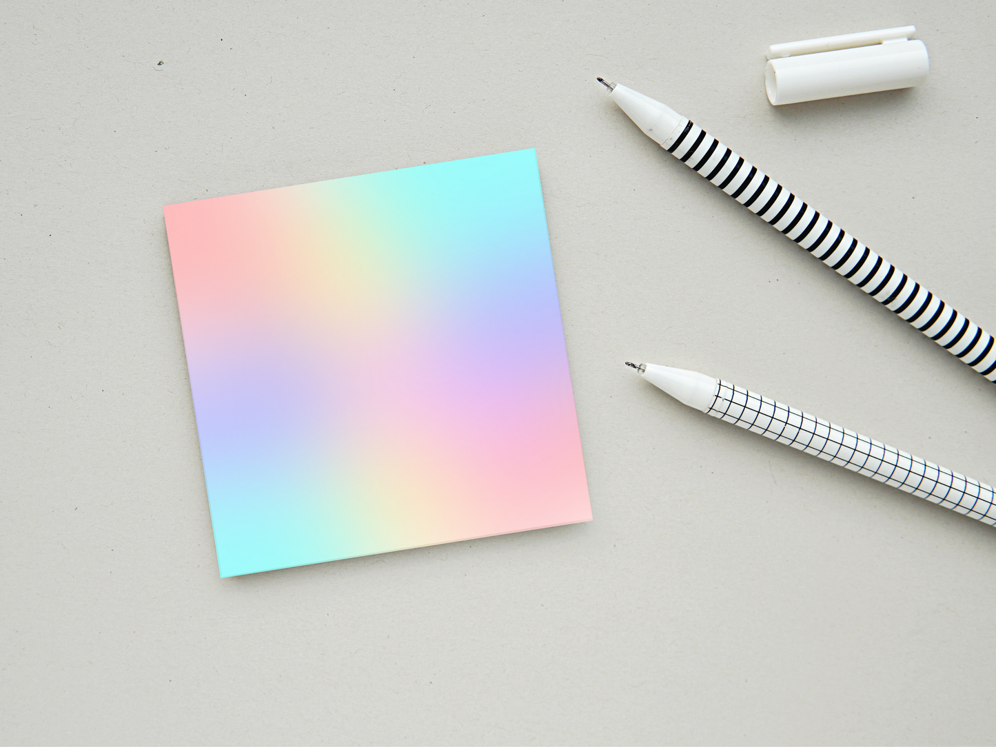Pastel Rainbow Watercolor Sticky Notes