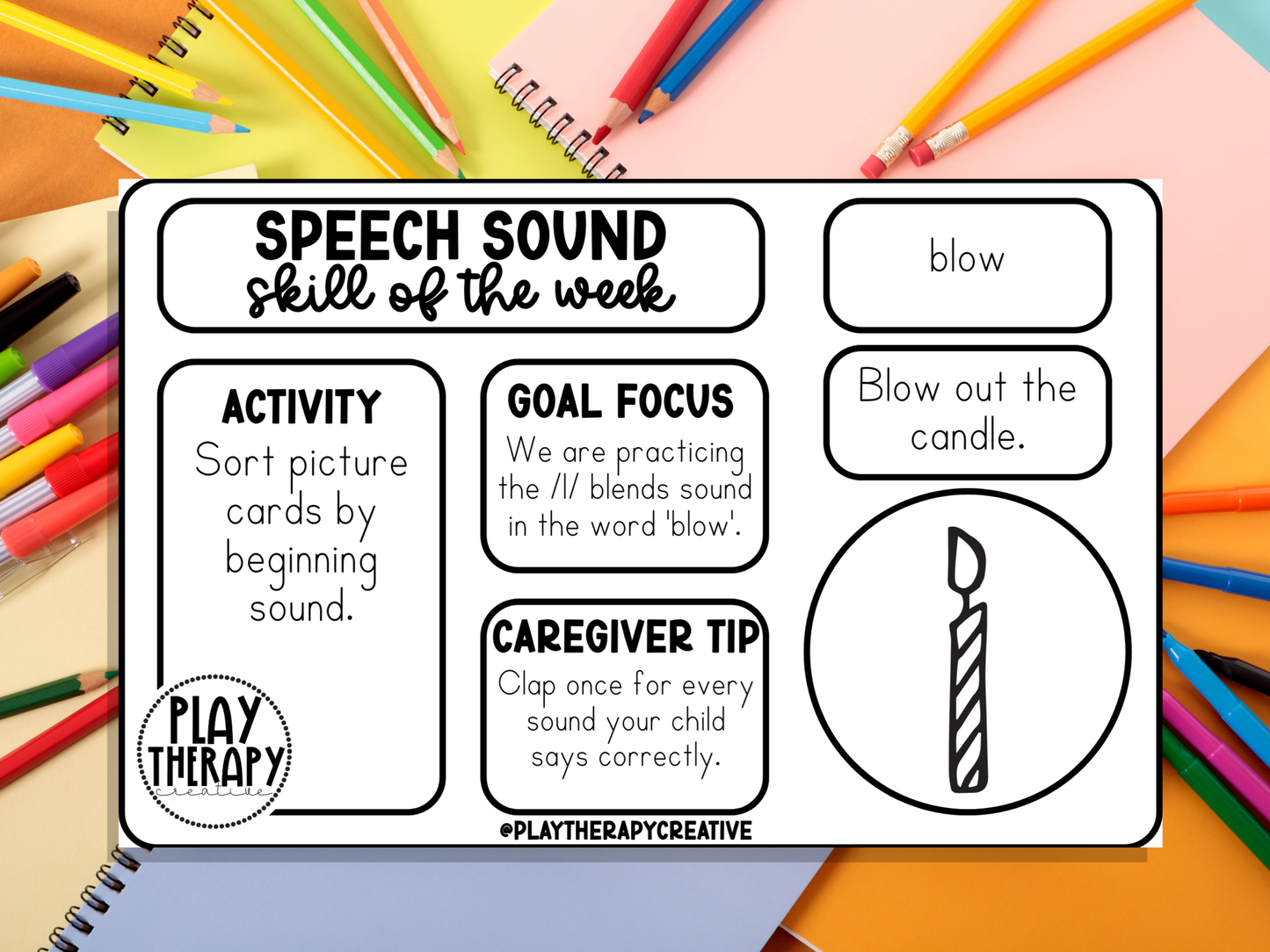 /l/ Blends Speech Sound Skill of the Week Handouts