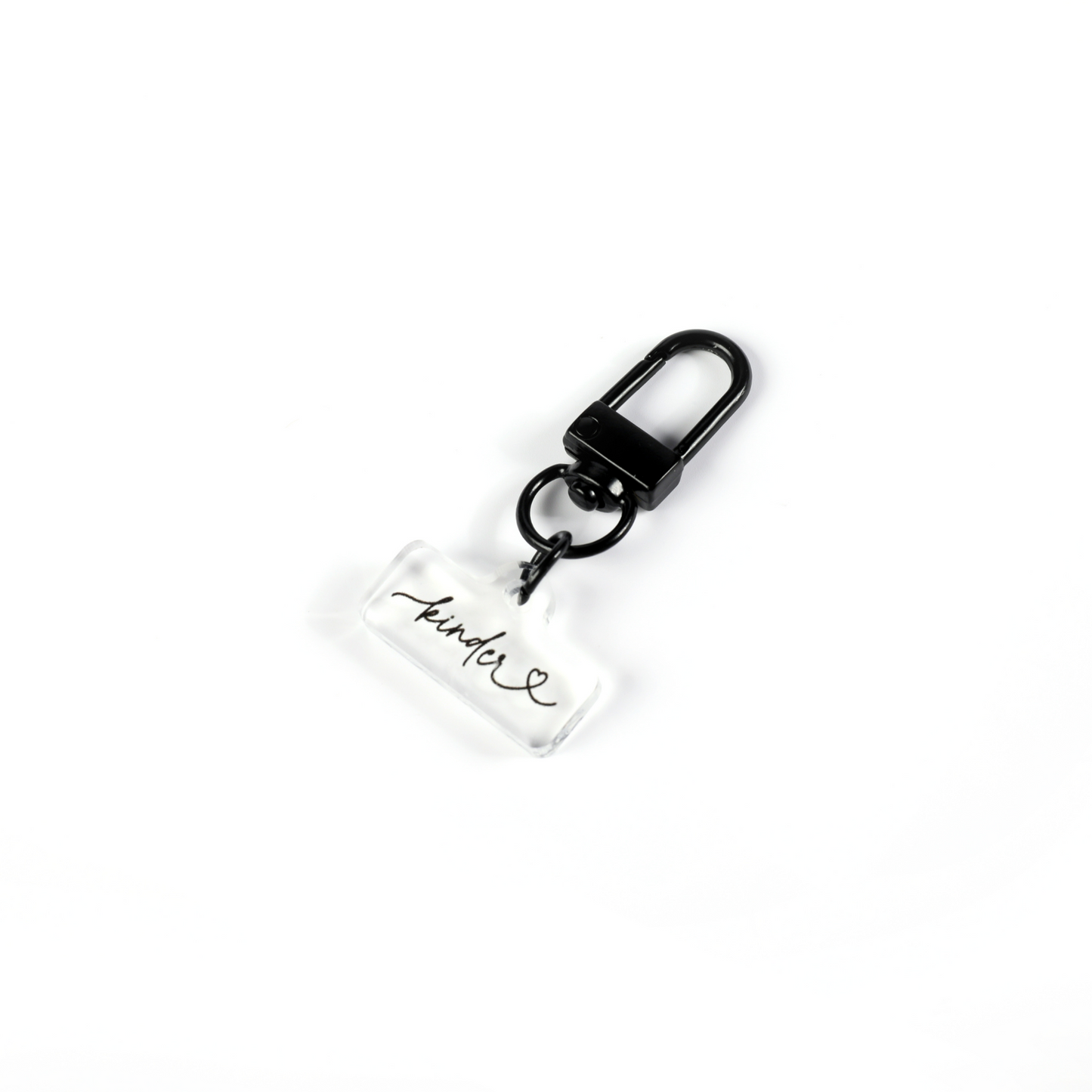 Kinder Love Script Badge Charm