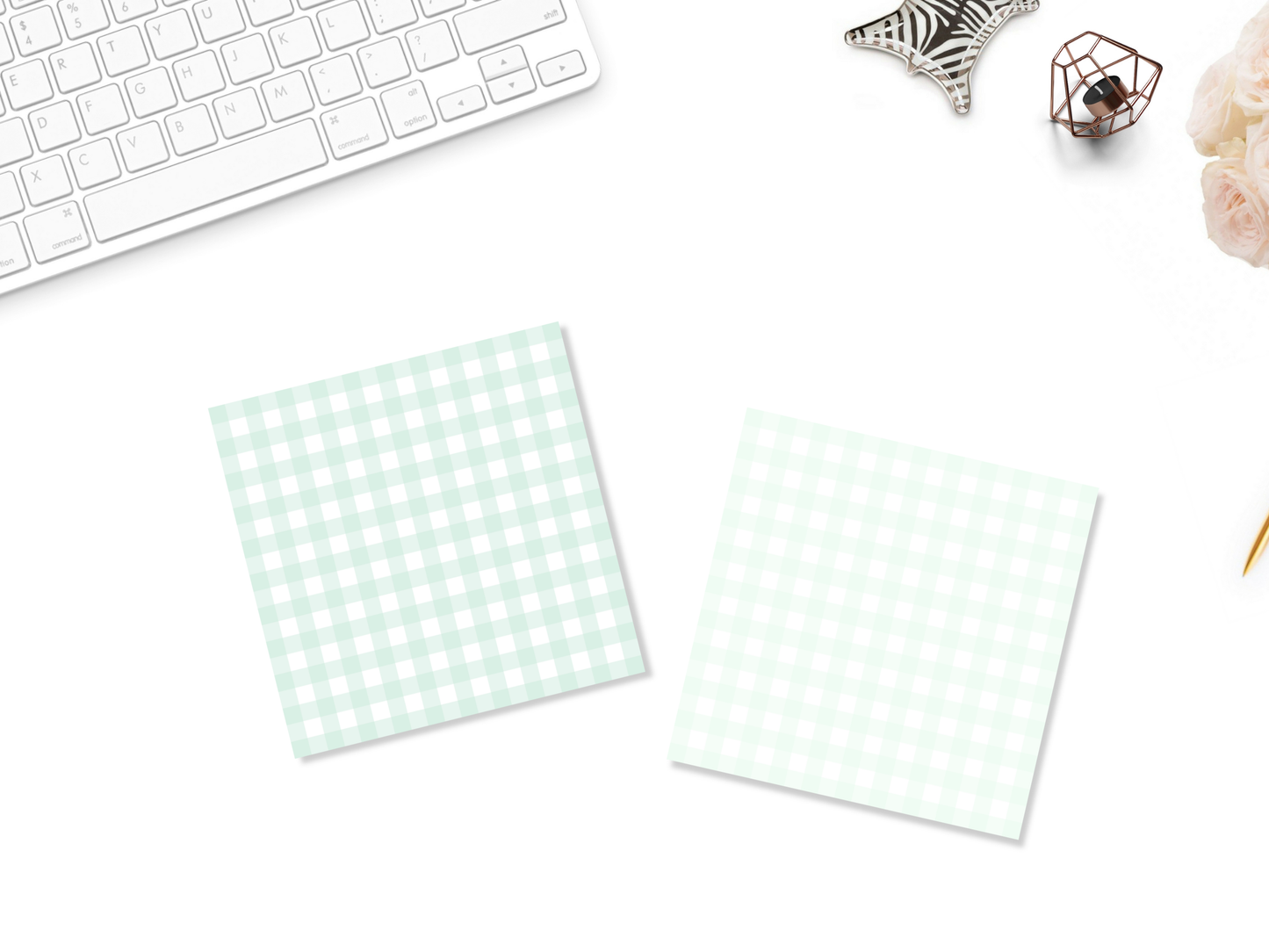 Pastel Rainbow Gingham Sticky Notes