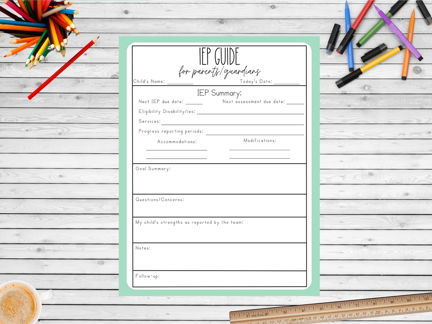 Digital Download IEP Meeting Guide