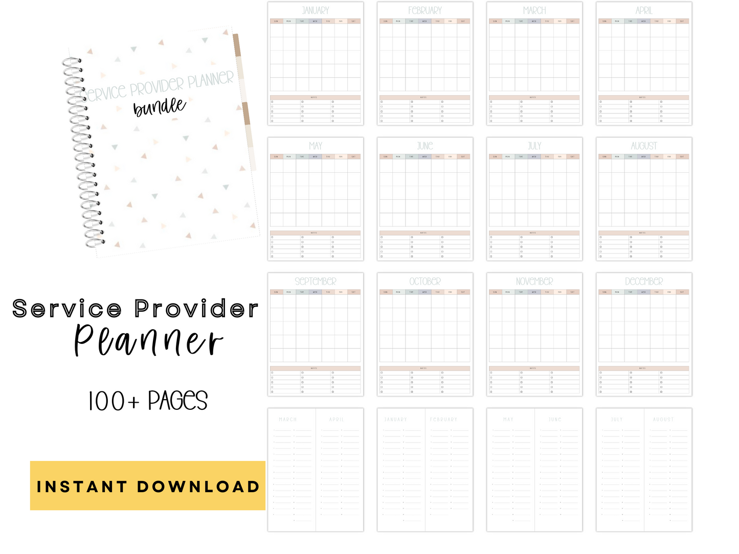 SLP/ Service Provider Printable Planner - Neutral Theme