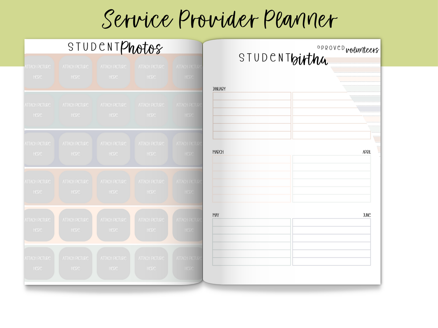 SLP/ Service Provider Printable Planner - Neutral Theme