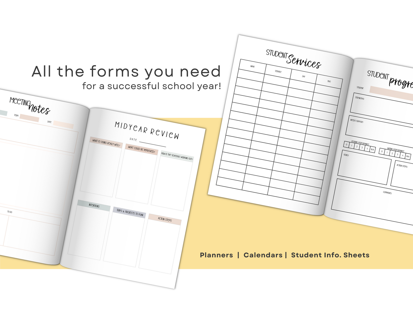 Gen Ed Teacher Printable Planner - Neutral Theme