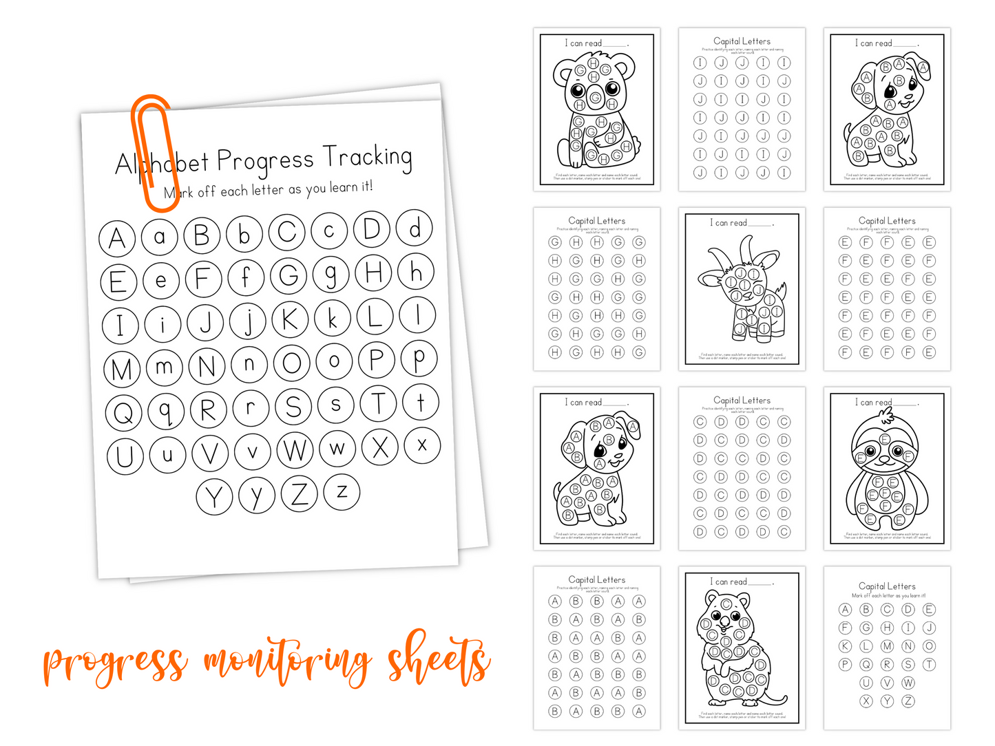 Dot Marker Alphabet Practice Coloring Pages | Capital + Lowercase Letters