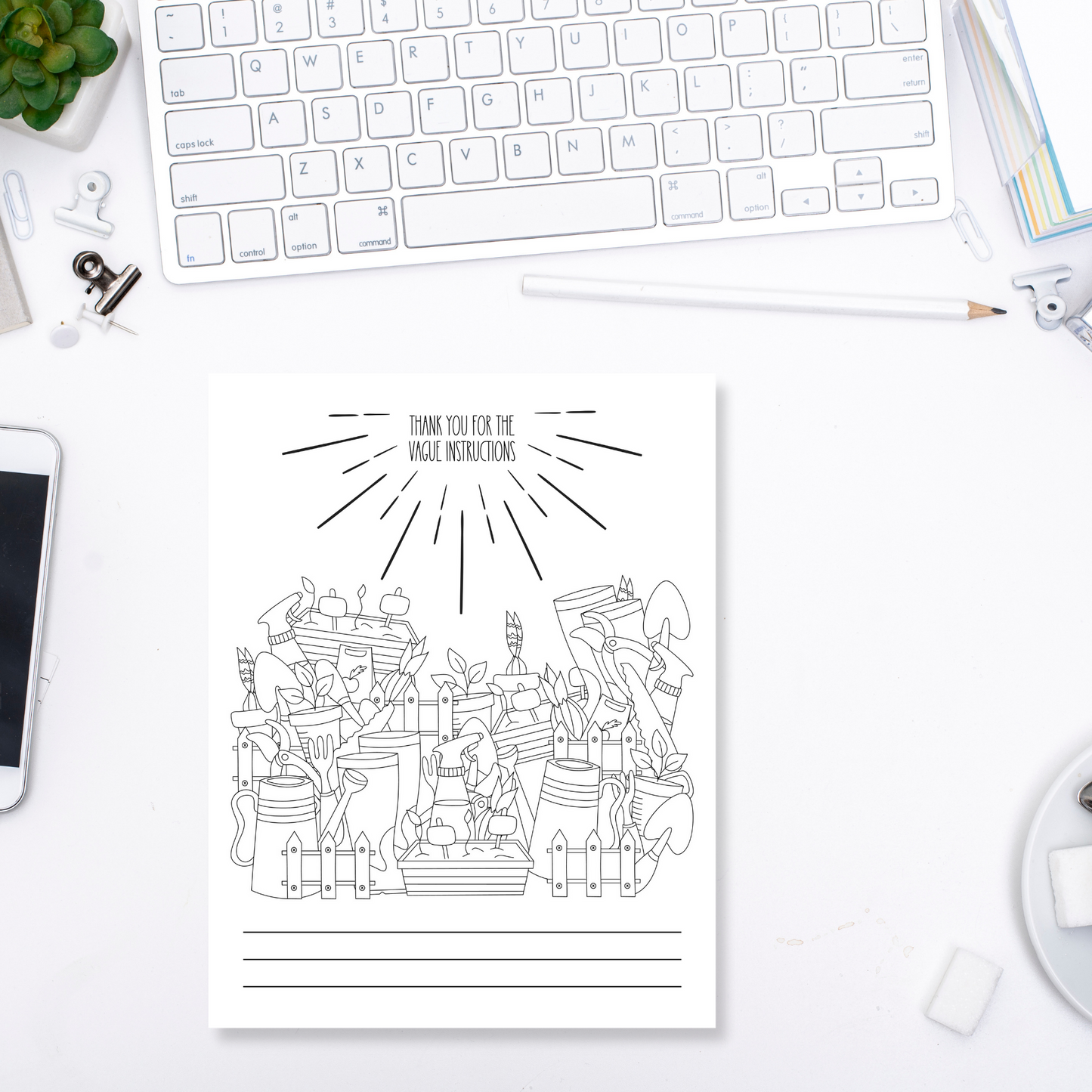 Thank You For The Vague Instructions Doodle Notepad