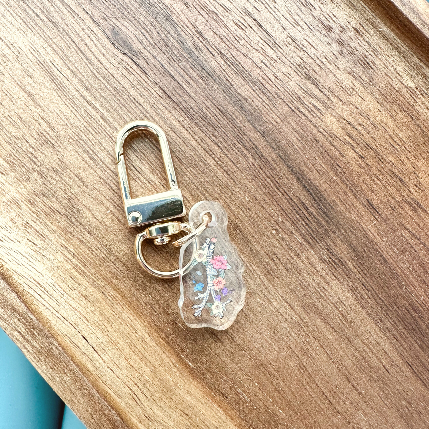 Floral Larynx Badge Charm