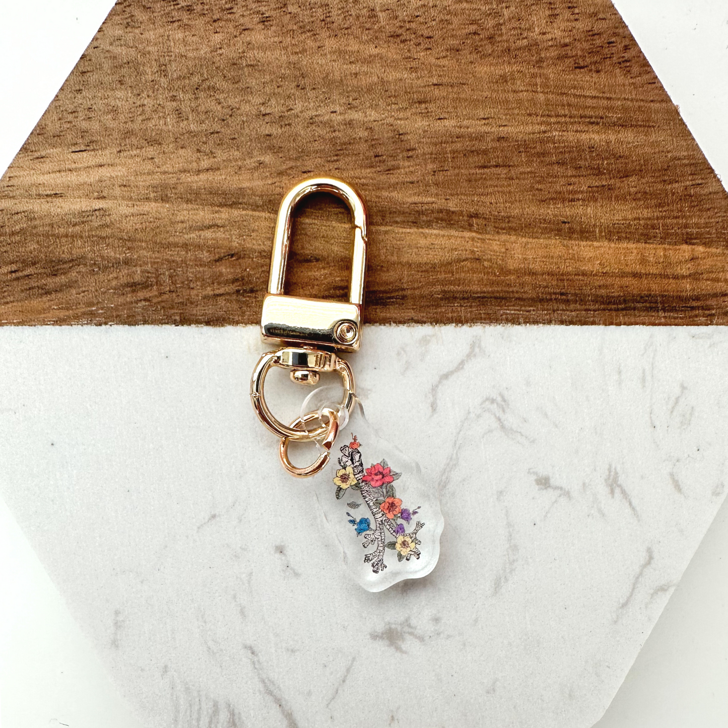 Floral Larynx Badge Charm