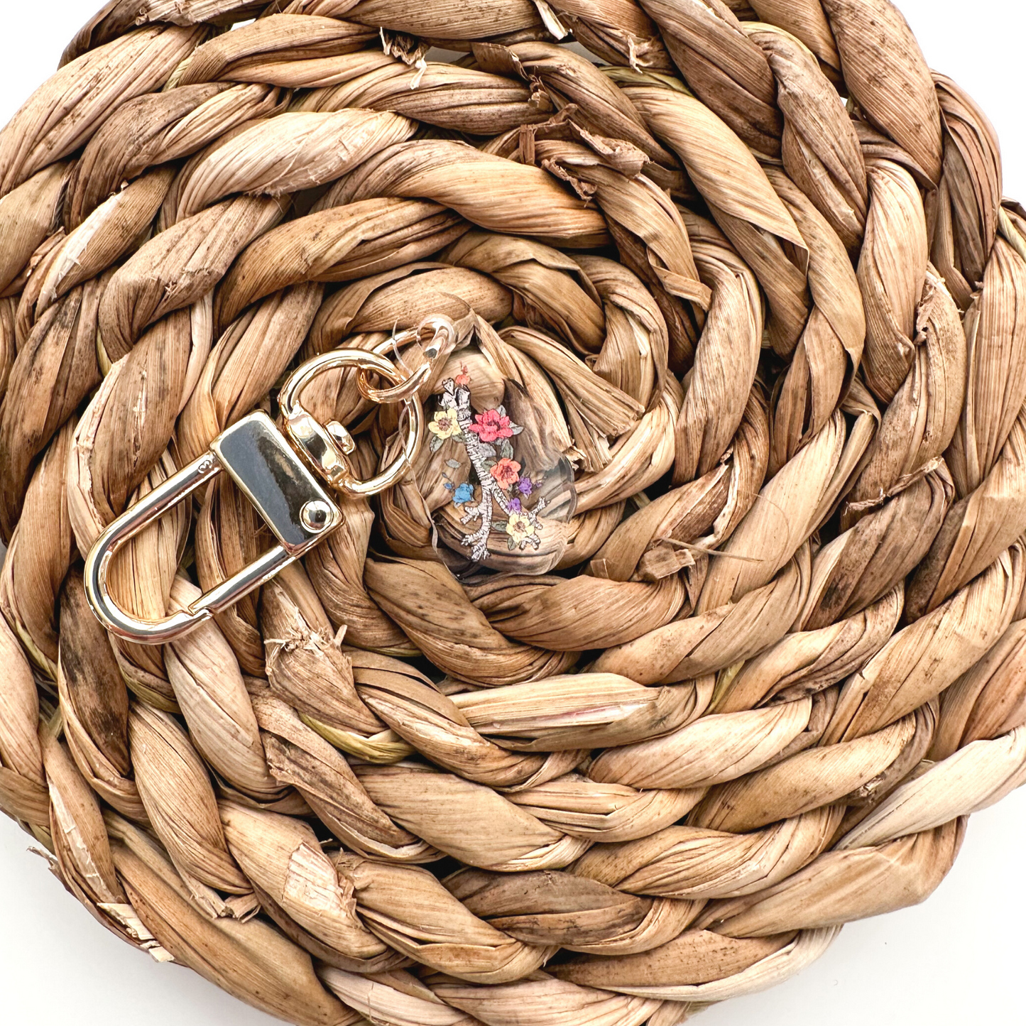 Floral Larynx Badge Charm