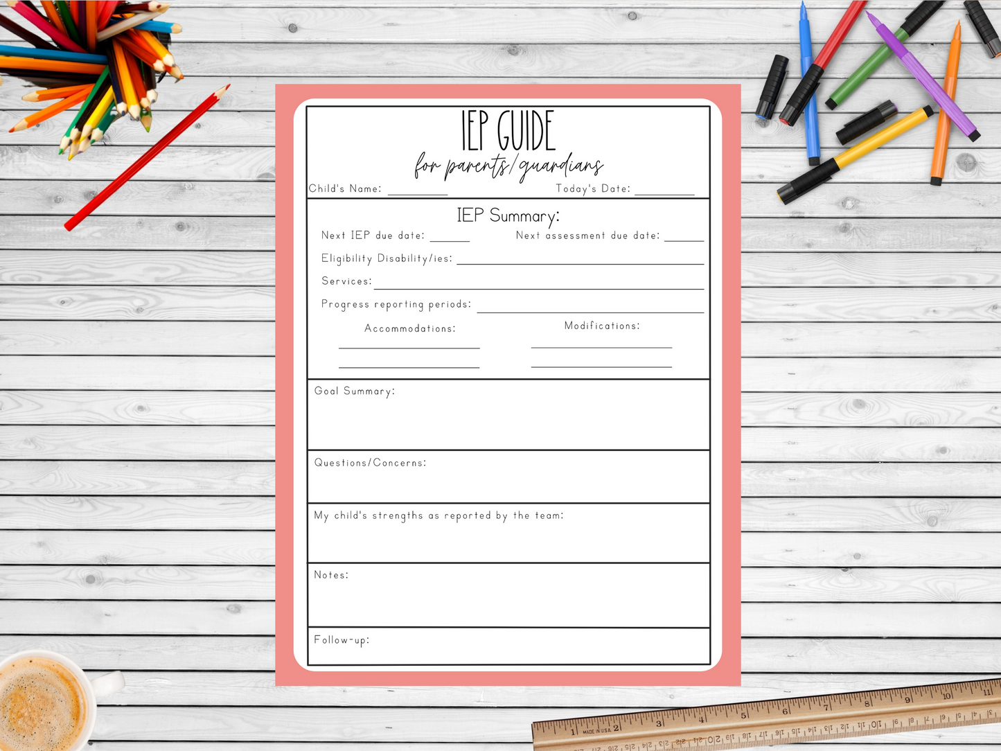 Digital Download IEP Meeting Guide