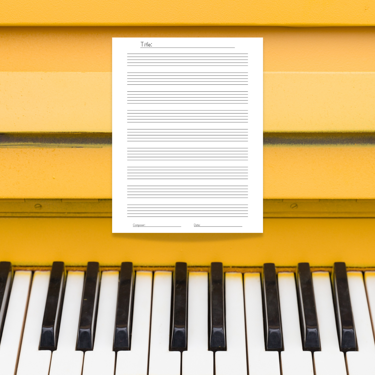 Blank Sheet Music Sticky Notes