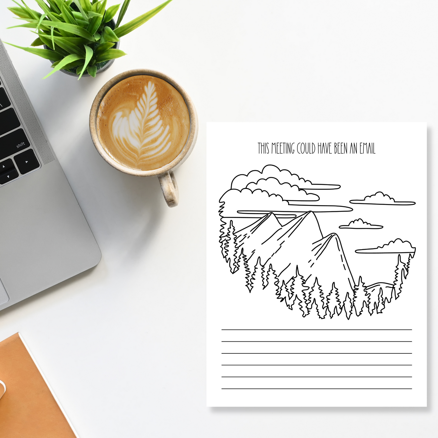 This Meeting Could Have Been An Email Doodle Notepad - Mountains