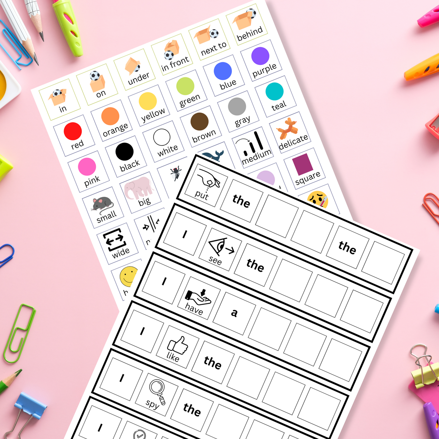 Reusable Sticker AAC Play Scenes