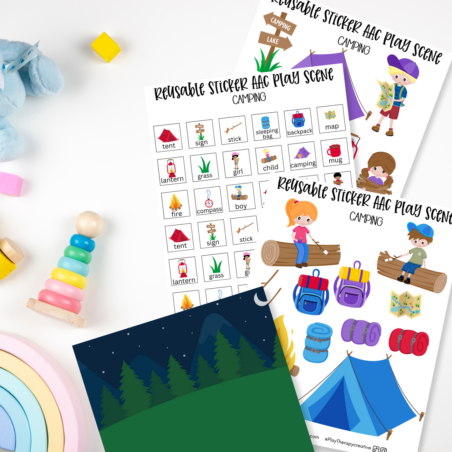 Reusable Sticker AAC Play Scenes