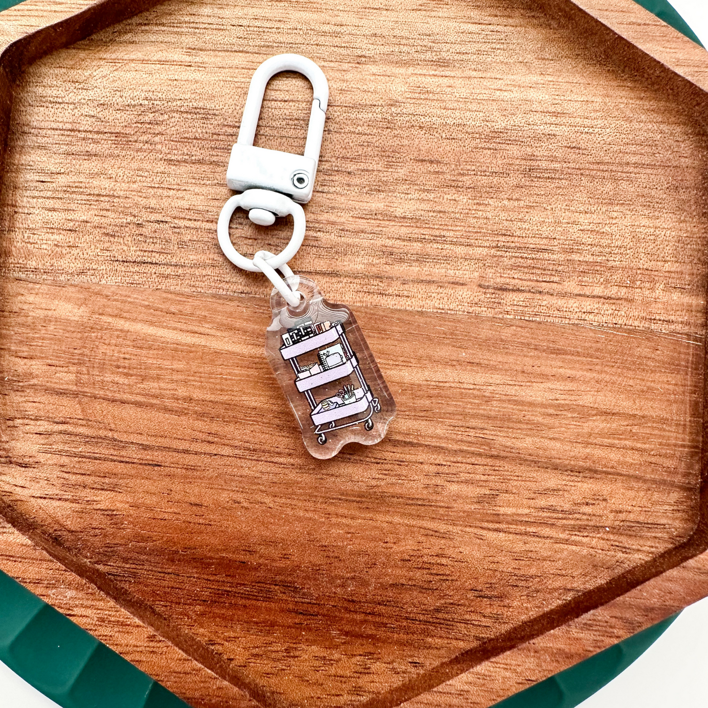 Rolling Cart Badge Charm