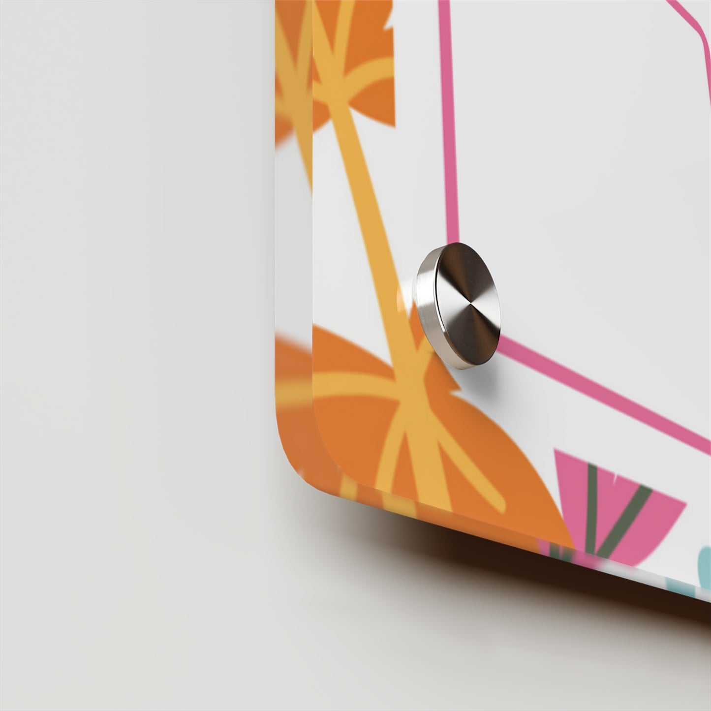 Bright Tropical Floral Custom Acrylic Wall Calendar (20 x 16)