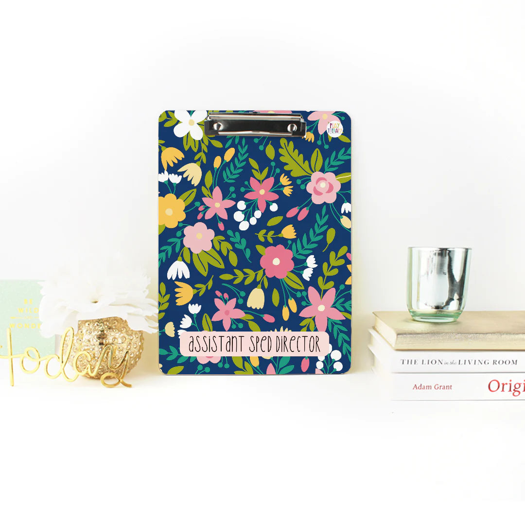 Custom Floral Clipboard