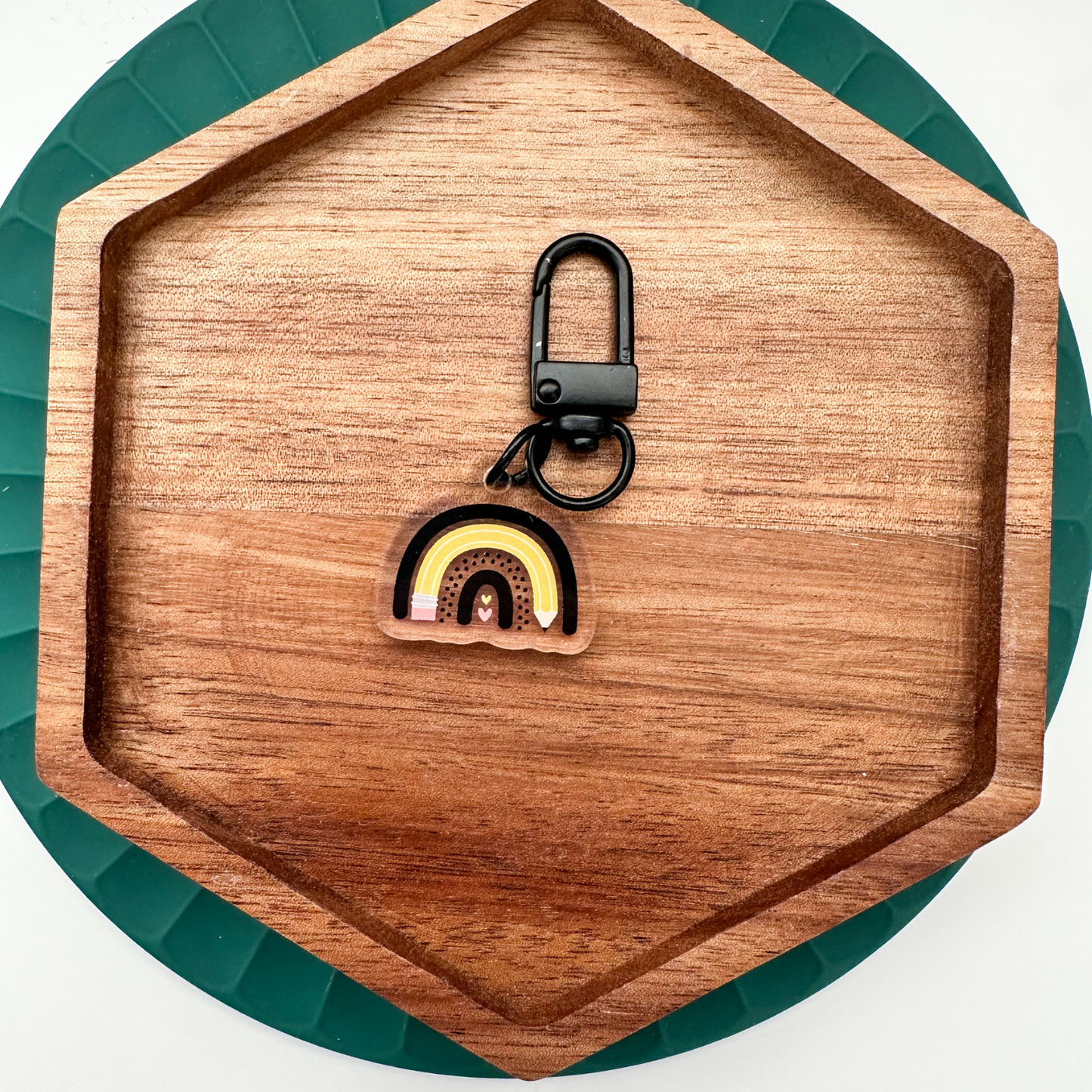 Pencil Rainbow Badge Charm