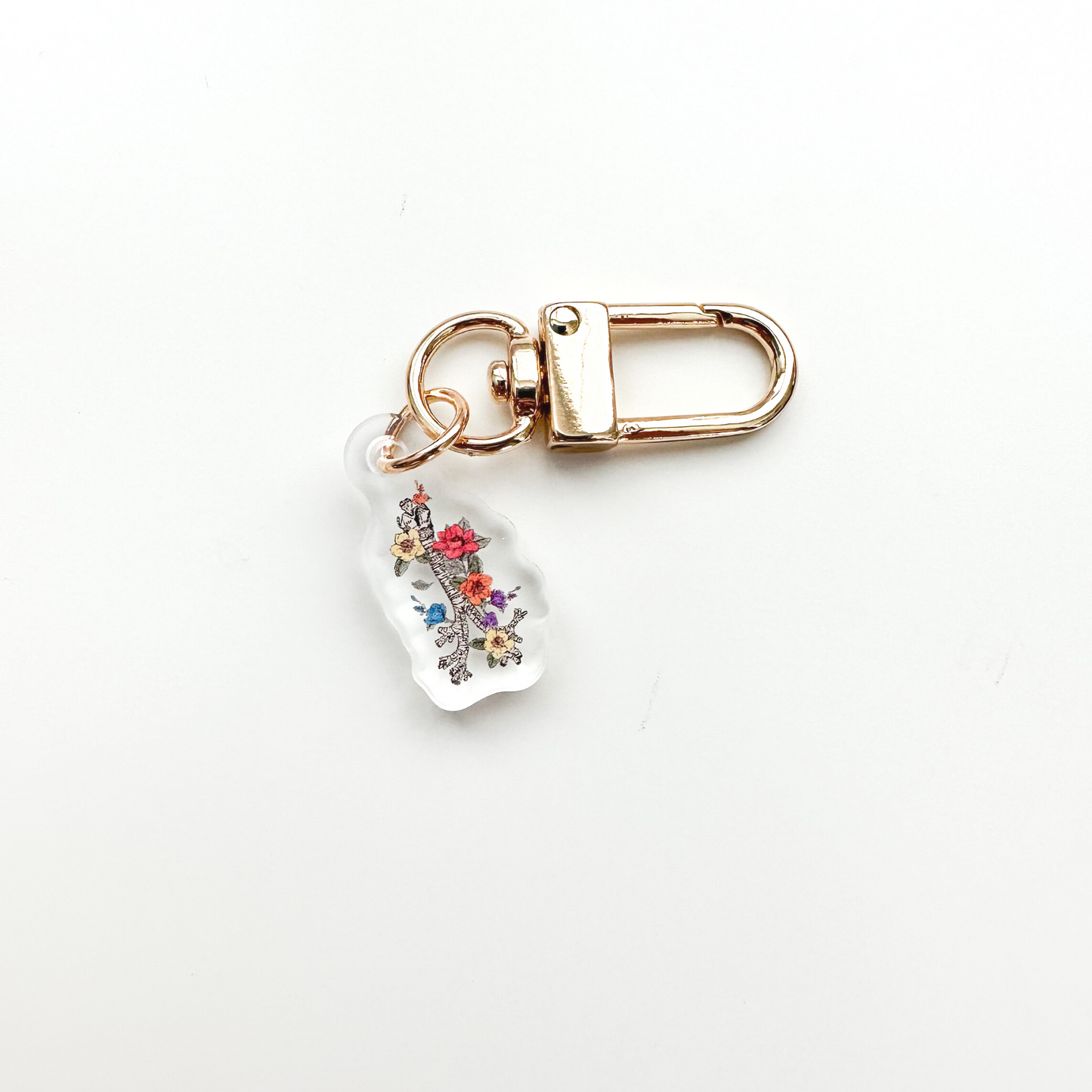 Floral Larynx Badge Charm