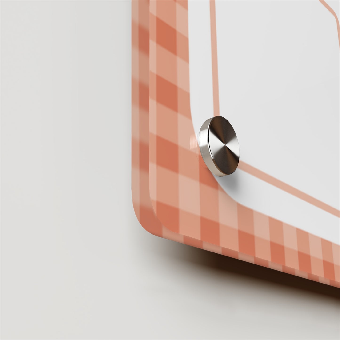Tangerine Gingham Custom Acrylic Wall Calendar (20 x 16)