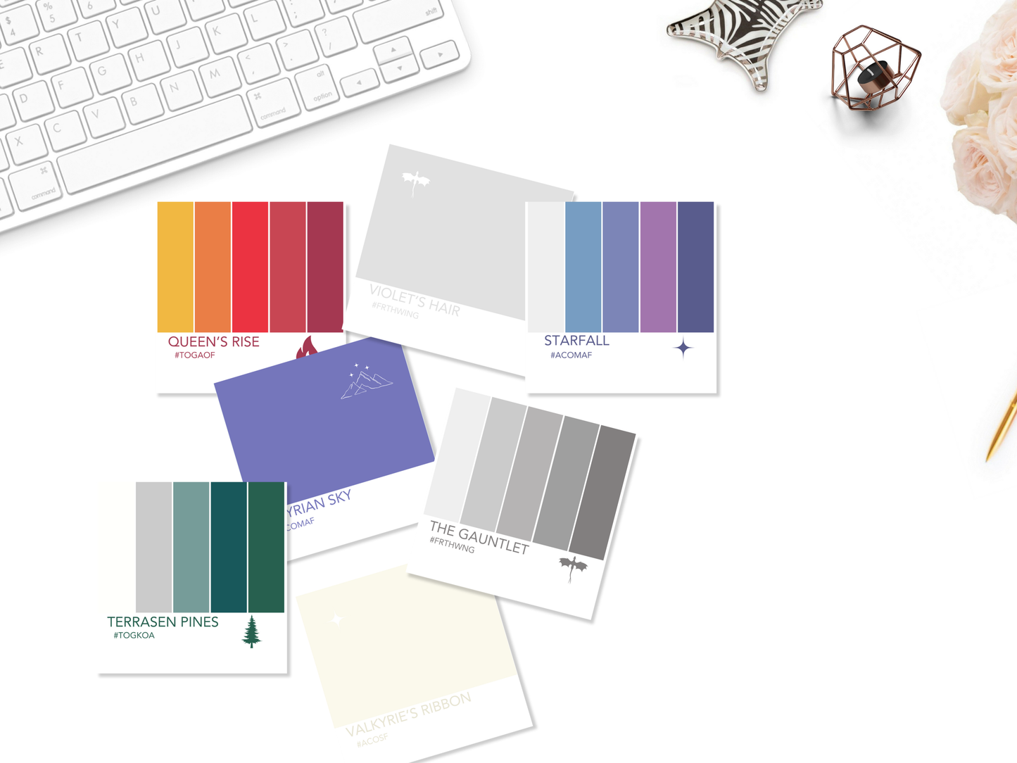 Book Themed Paint Chip Sticky Notes
