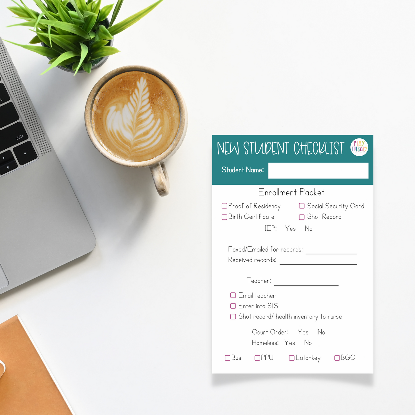 New Student Checklist Sticky Notes (4 x 6 in)