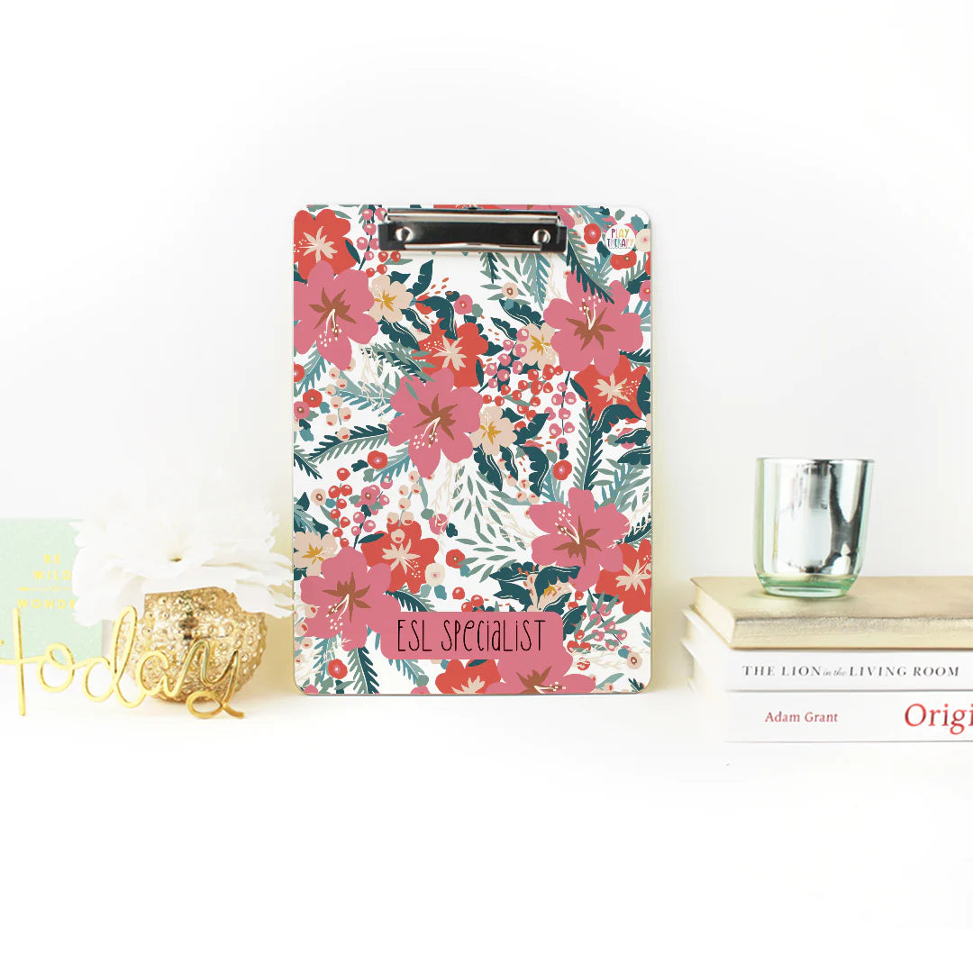 Custom Floral Clipboard