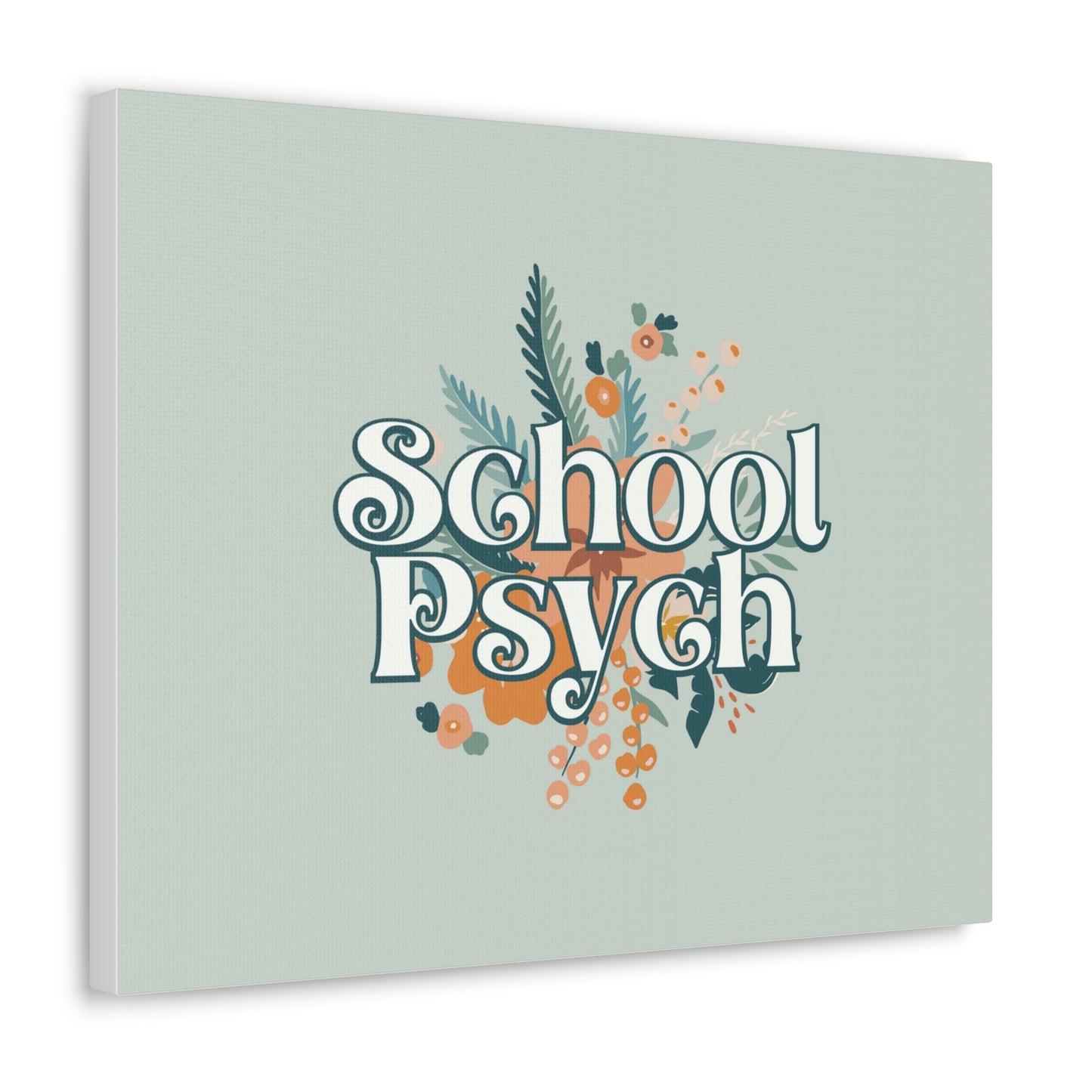 Floral School Psych Canvas Print (20 x 16 in)