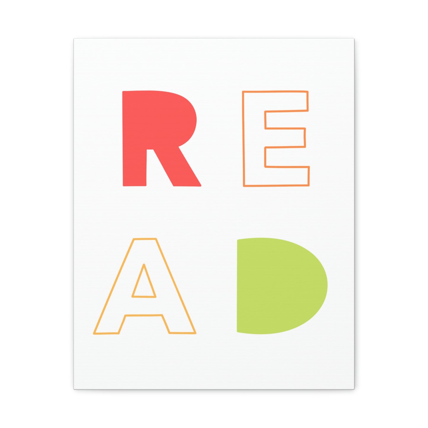 Bright Rainbow Read Canvas Print (16 x 20 in)