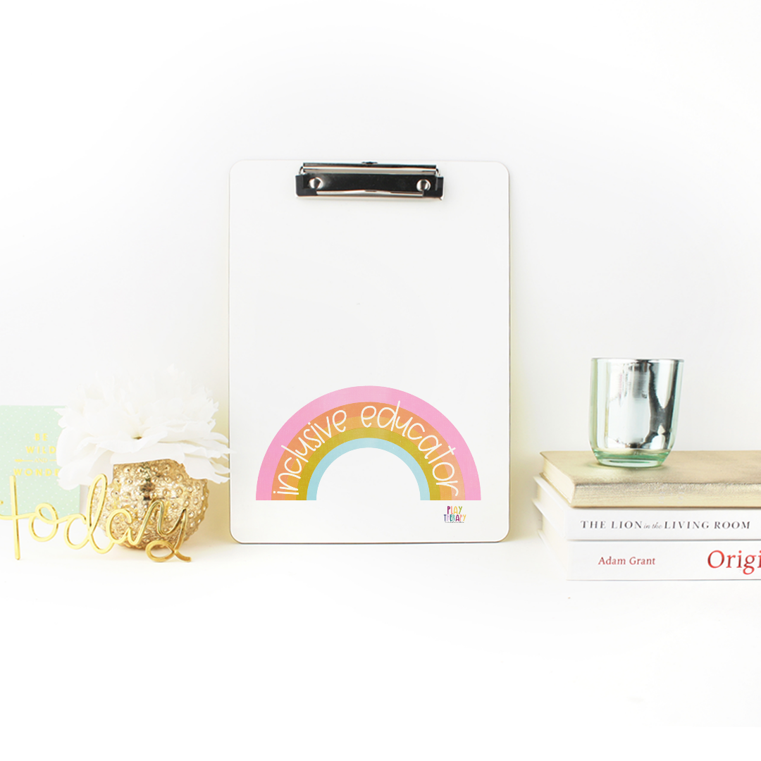 Inclusive Educator Rainbow Clipboard