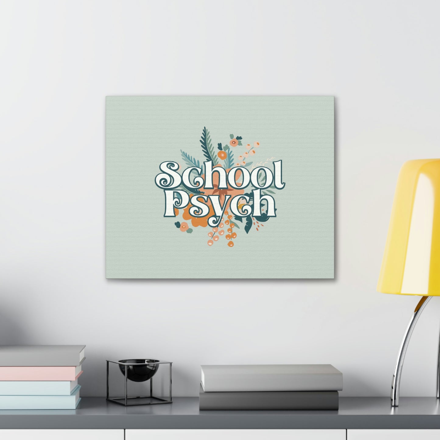 Floral School Psych Canvas Print (20 x 16 in)