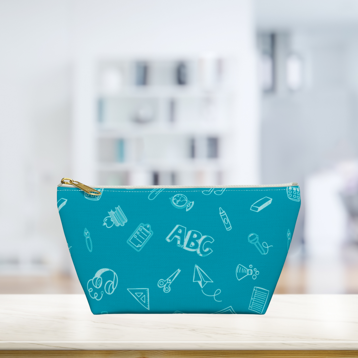 Customizable Elementary Doodles Pencil Pouch w T-bottom