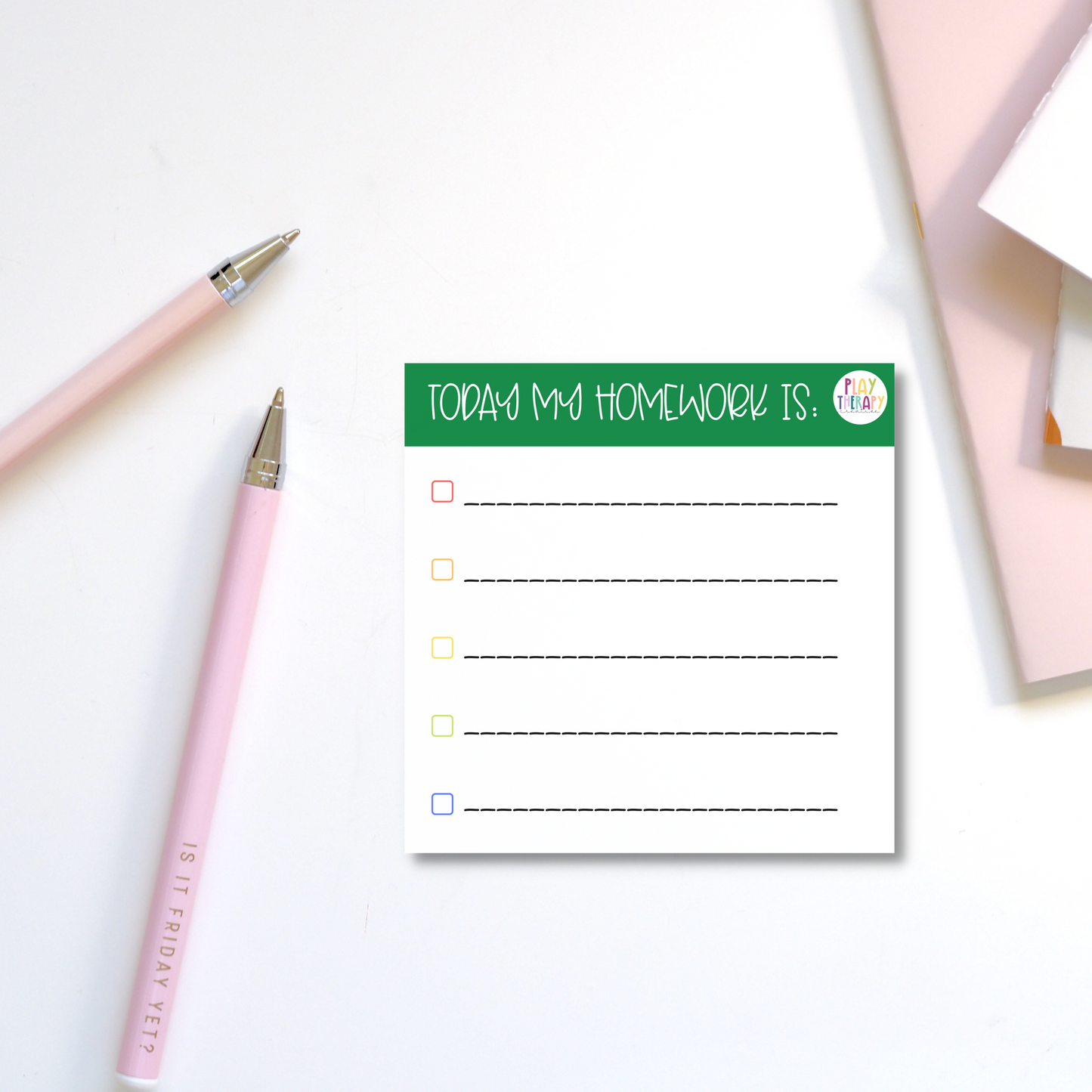 Homework Reminder Sticky Notes