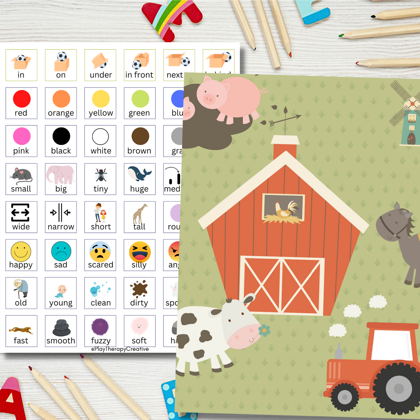 Farm AAC Play Scene