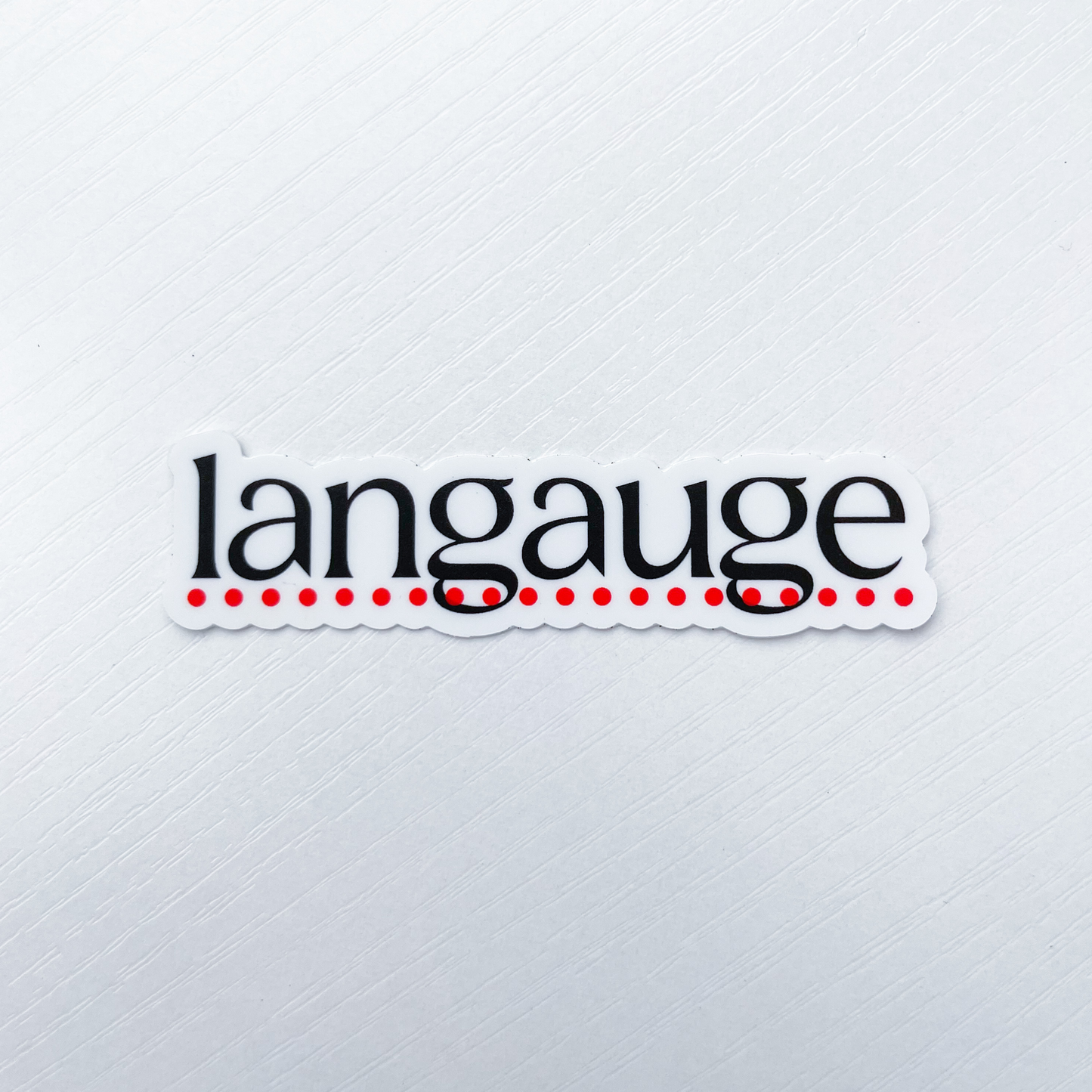 Langauge Typo Sticker