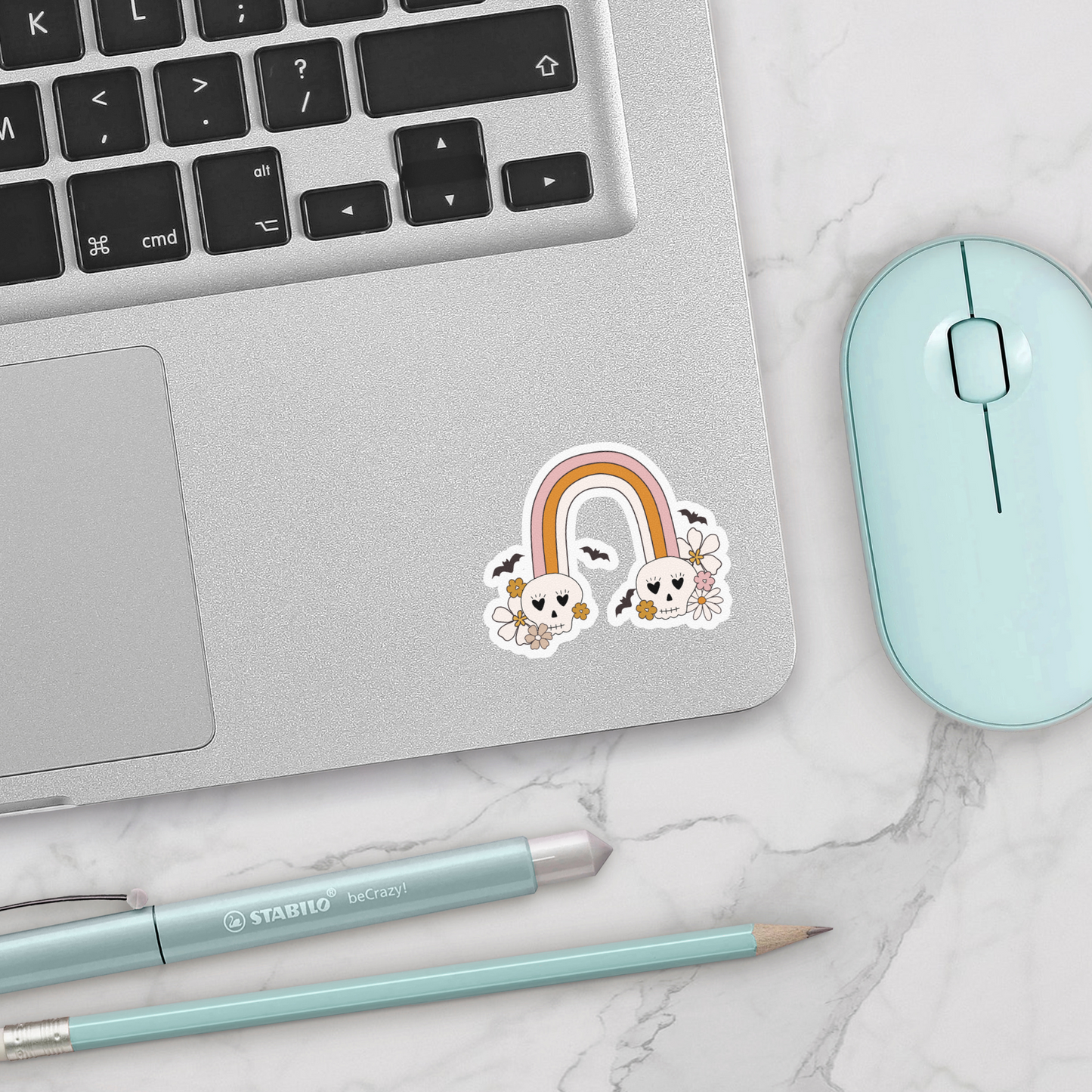 Skull Rainbow Sticker