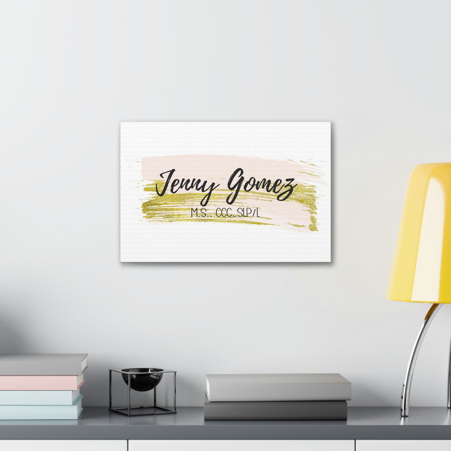 Blush + Gold Custom Canvas (18 x 12 in)