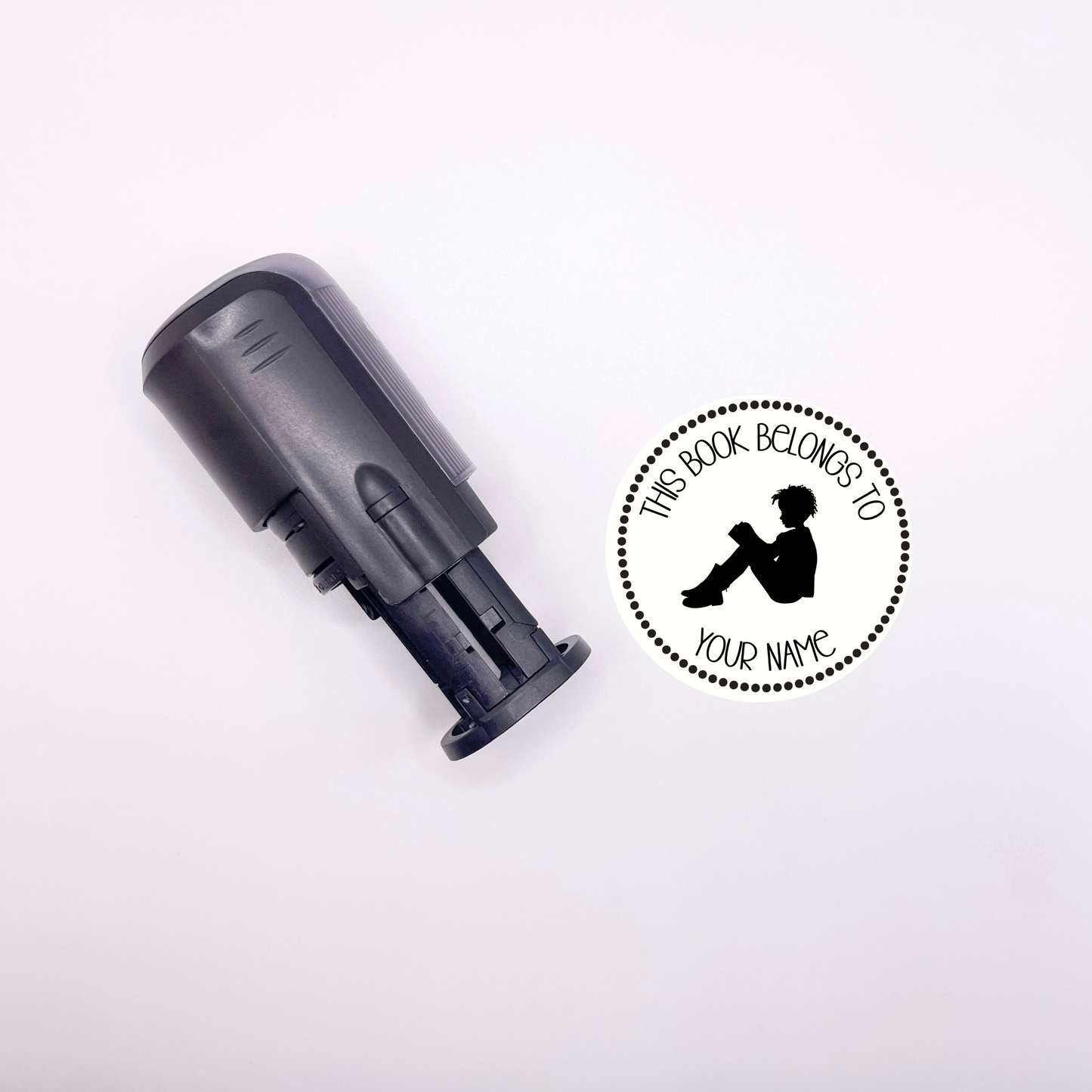 This Book Belongs To Circle Self-Inking Stamp