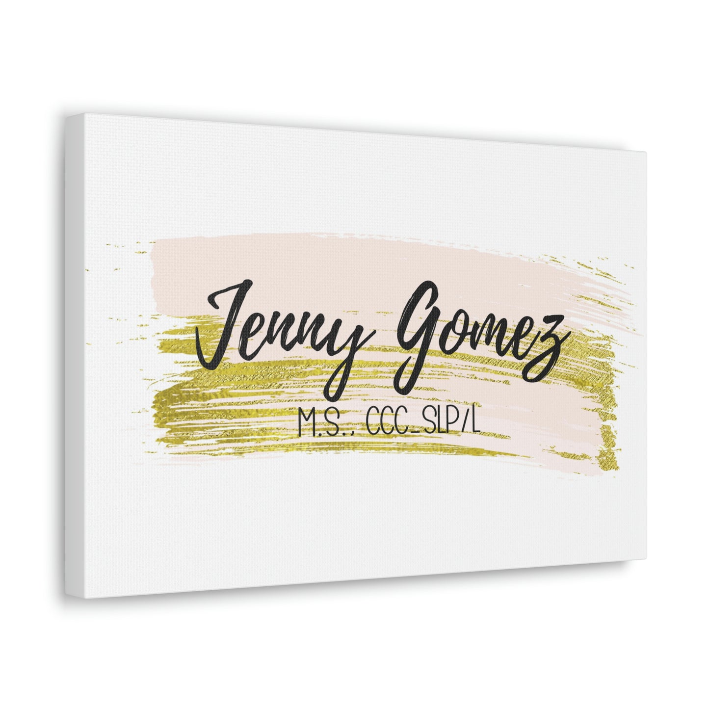 Blush + Gold Custom Canvas (18 x 12 in)
