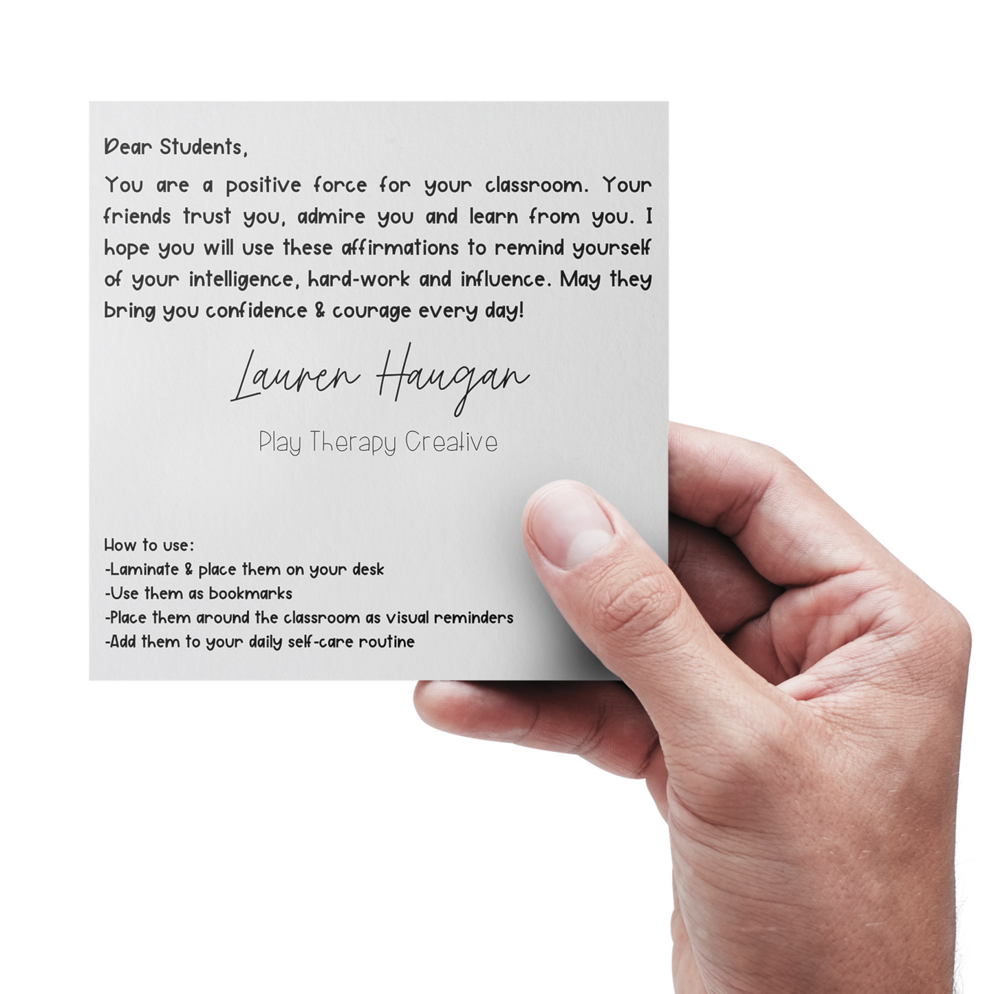 Rainbow Classroom Affirmation Card Set