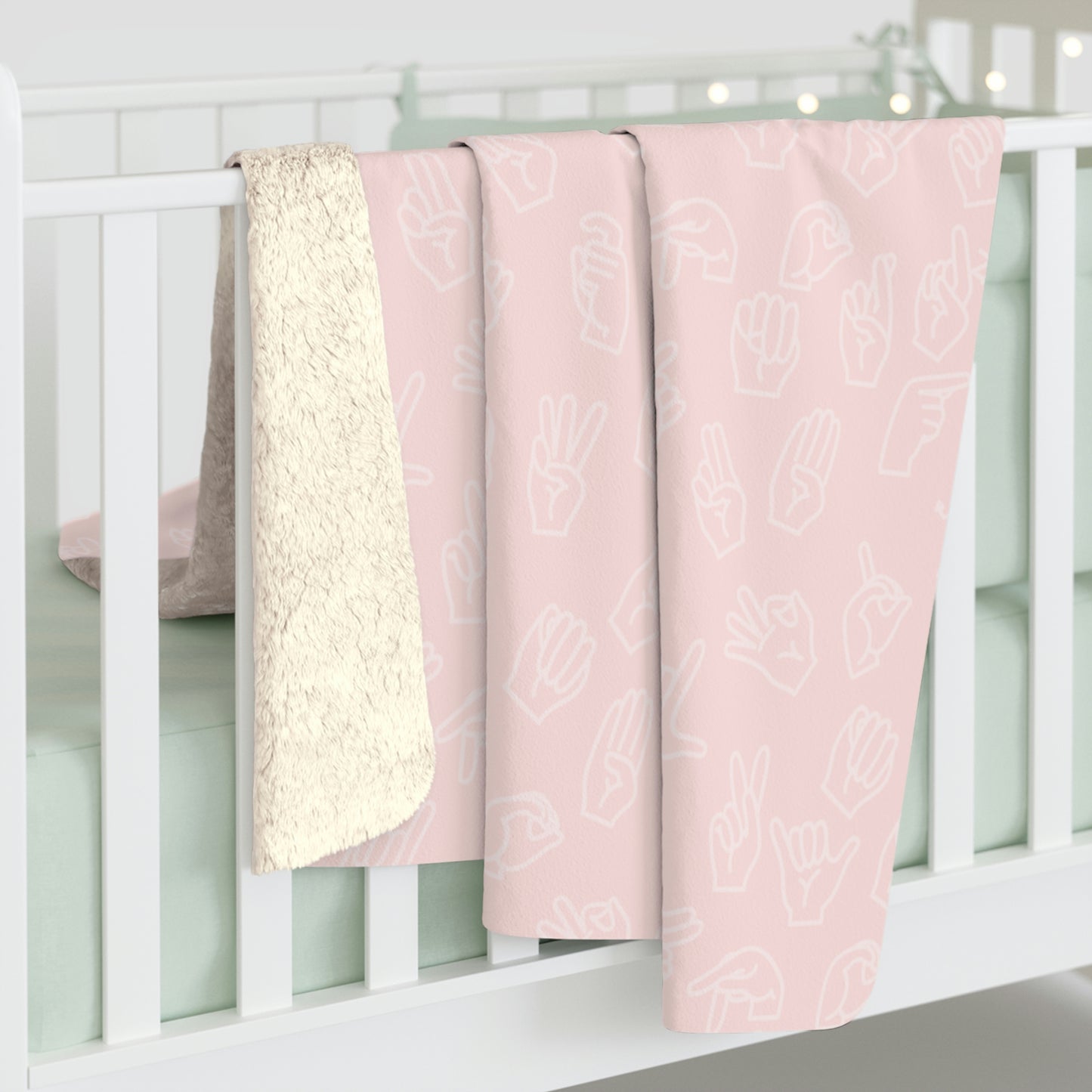 Pink ASL Sherpa Blanket
