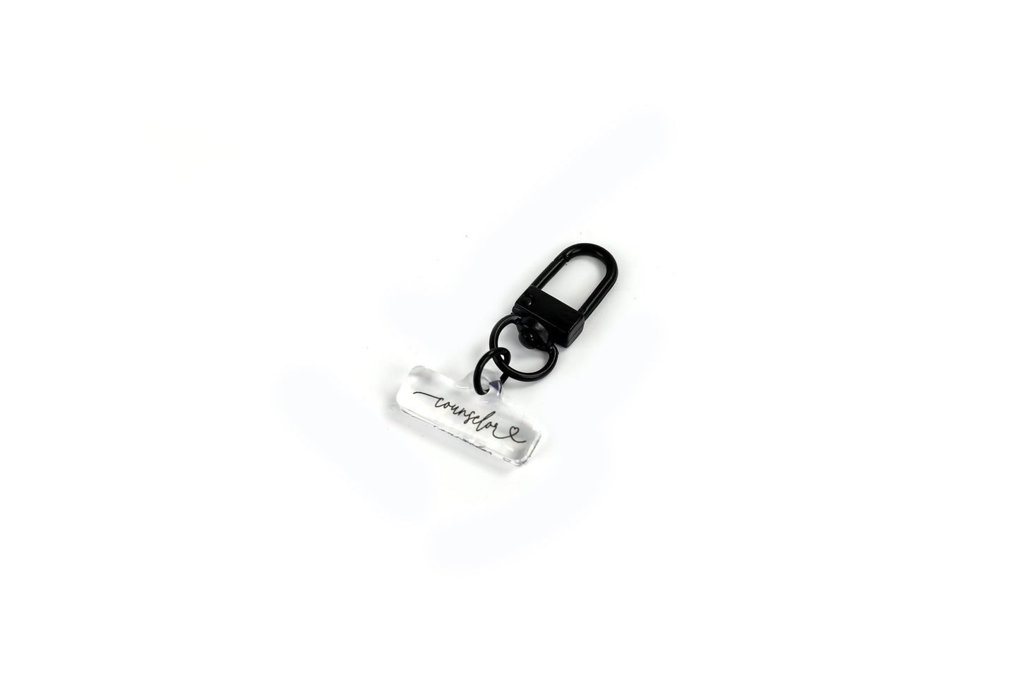 Counselor Love Script Badge Charm