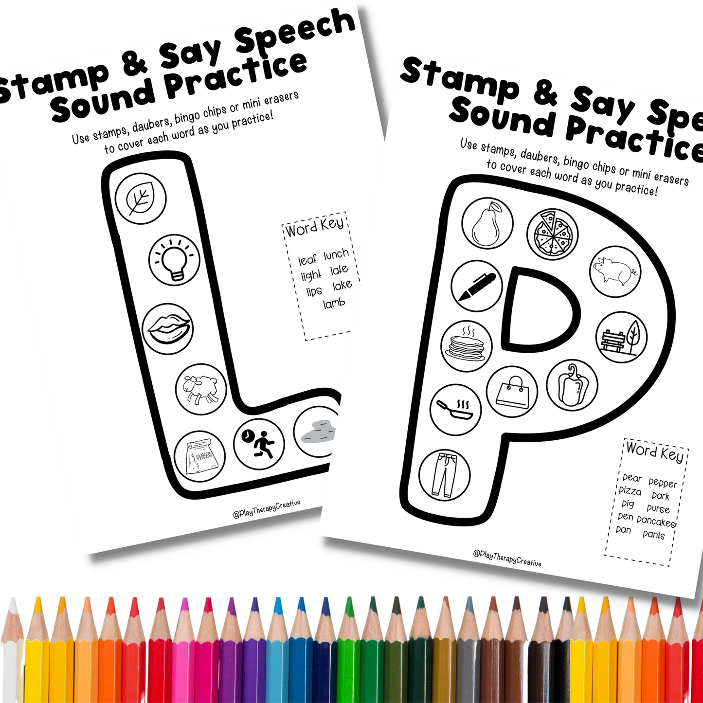 Stamp & Say Speech Sound Practice for Articulation Speech Therapy