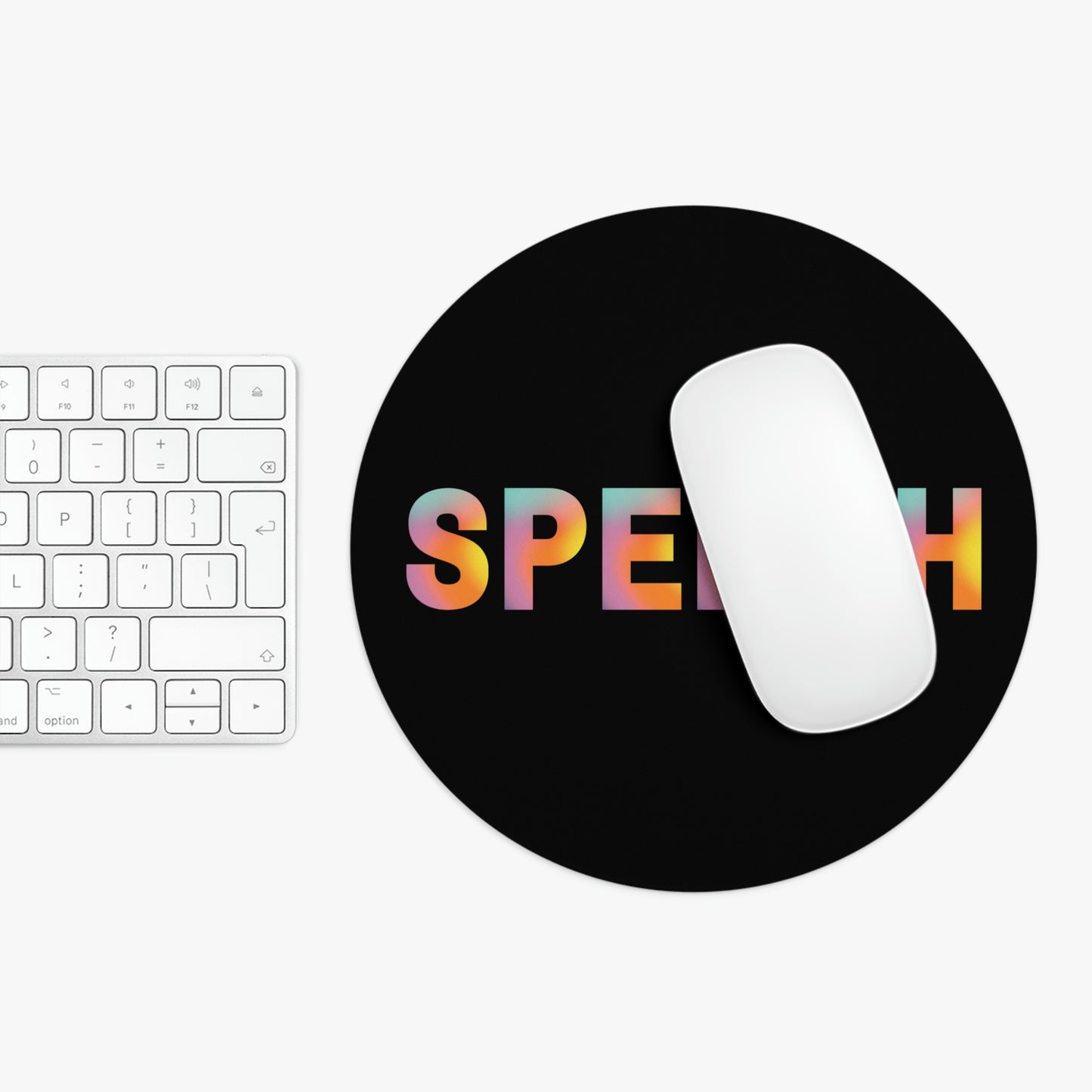 Speech Watercolor Rainbow Mousepad