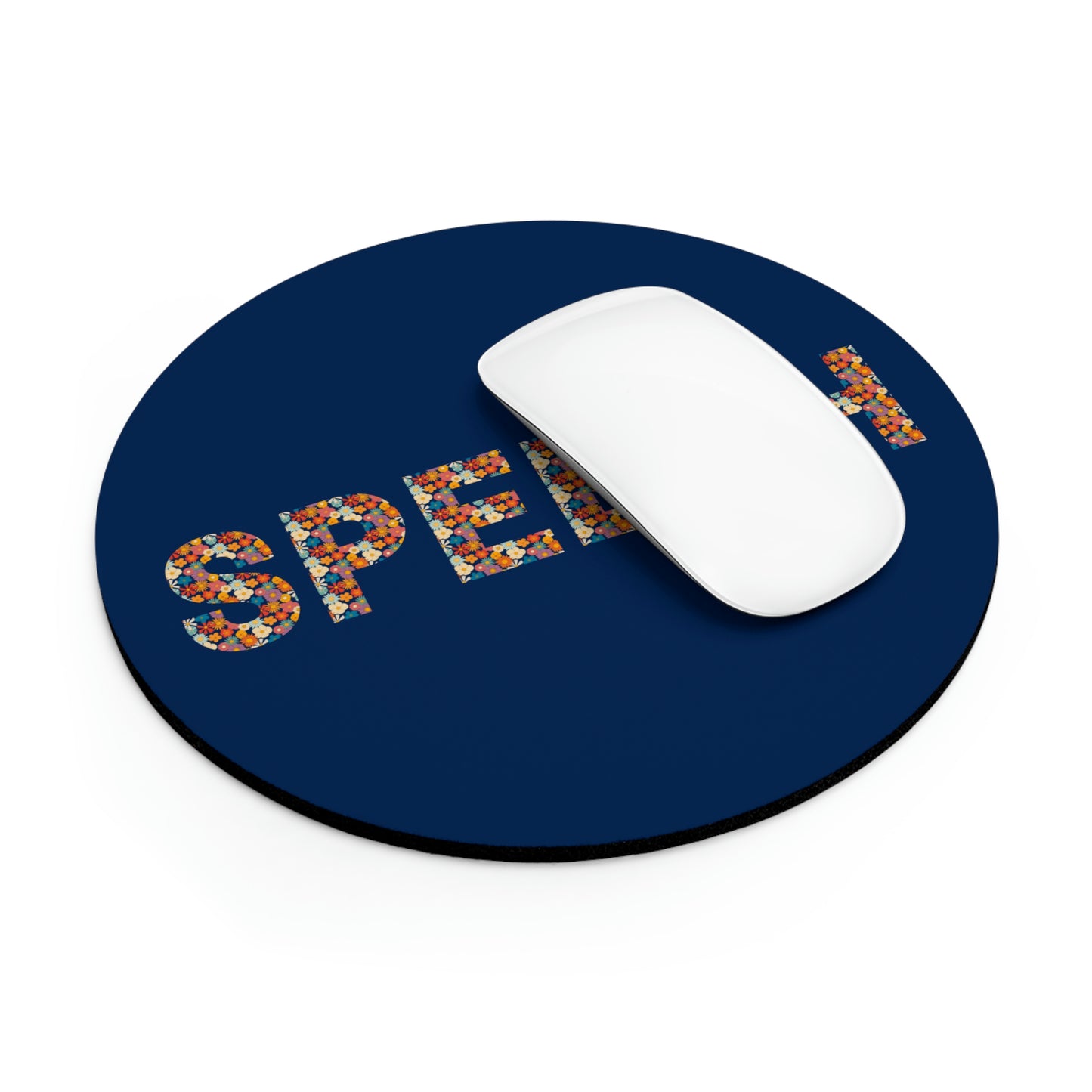 Retro Floral Speech Mousepad