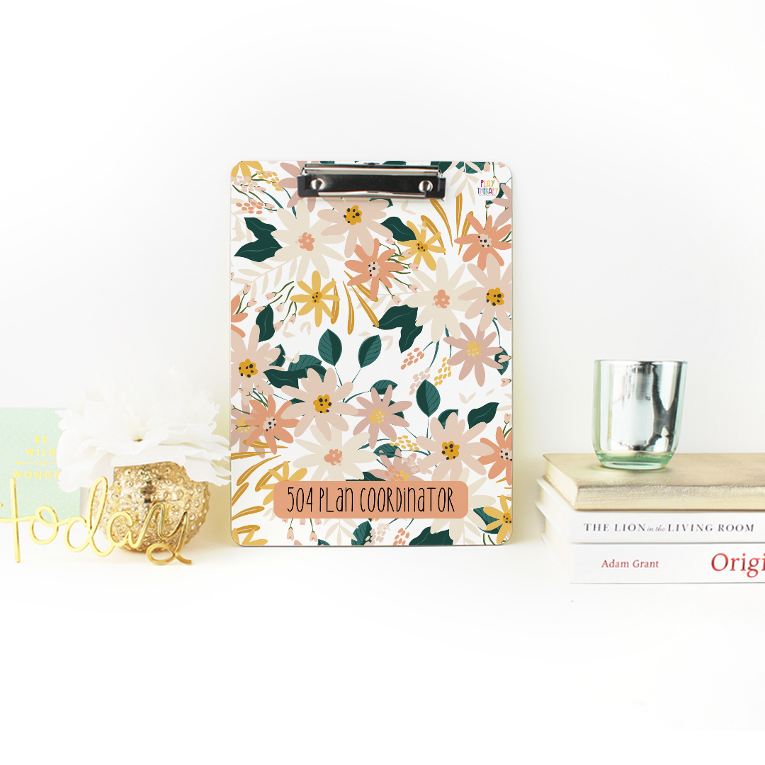 Custom Floral Clipboard