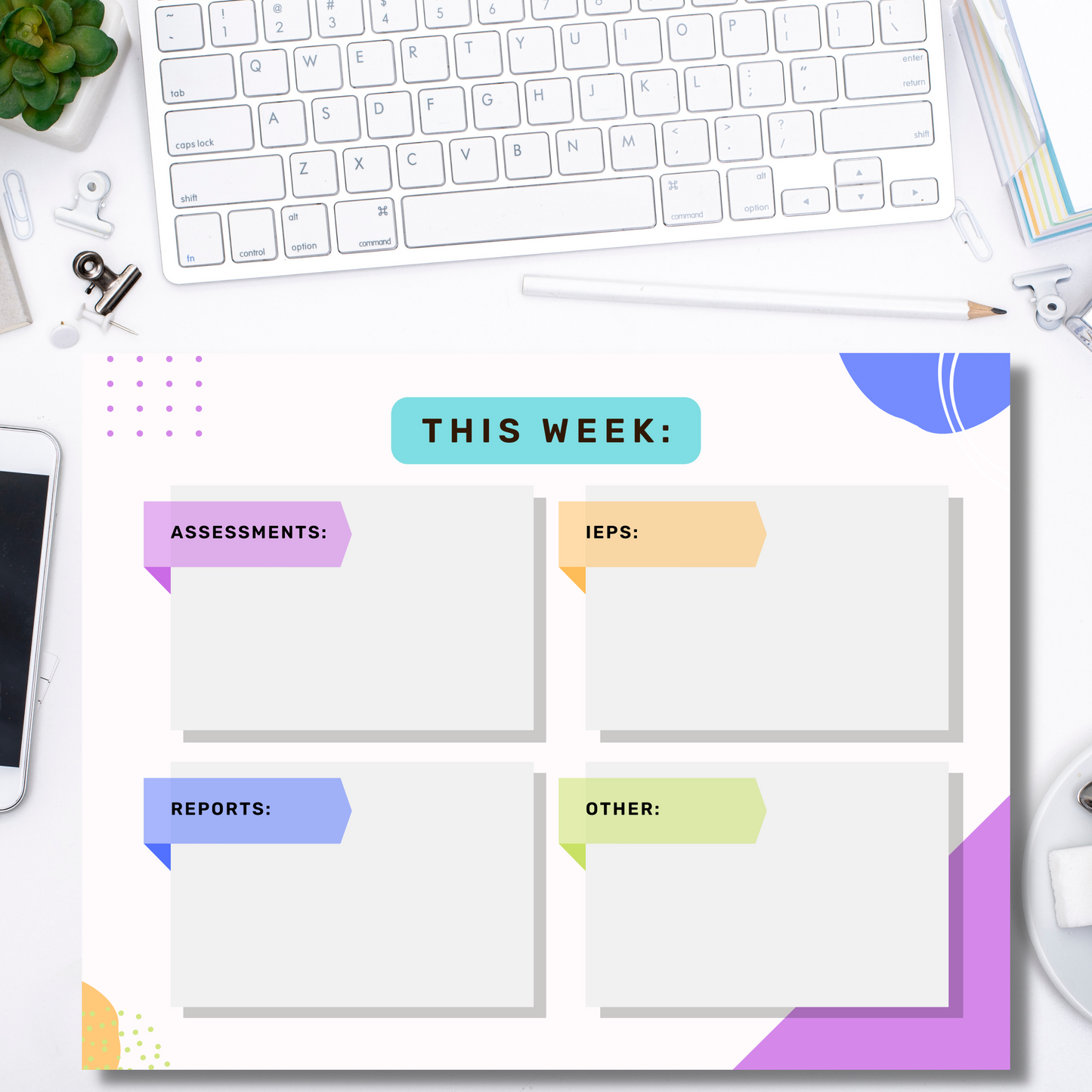 This Week SpEd Notepad (8.5 x 11)