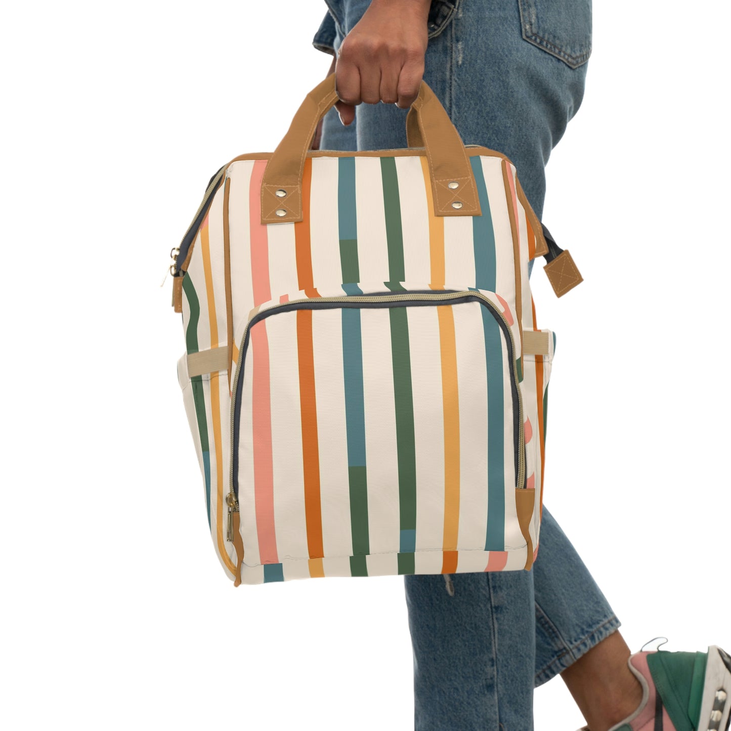 Muted Rainbow Stripes Backpack
