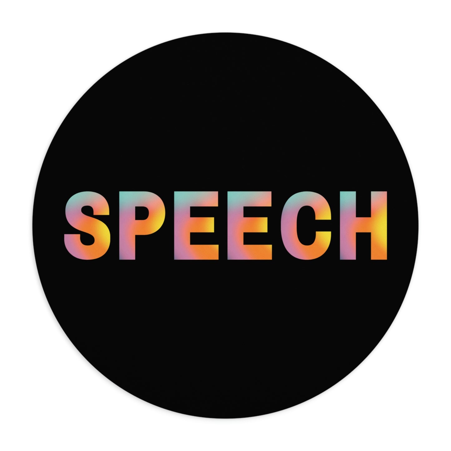 Speech Watercolor Rainbow Mousepad