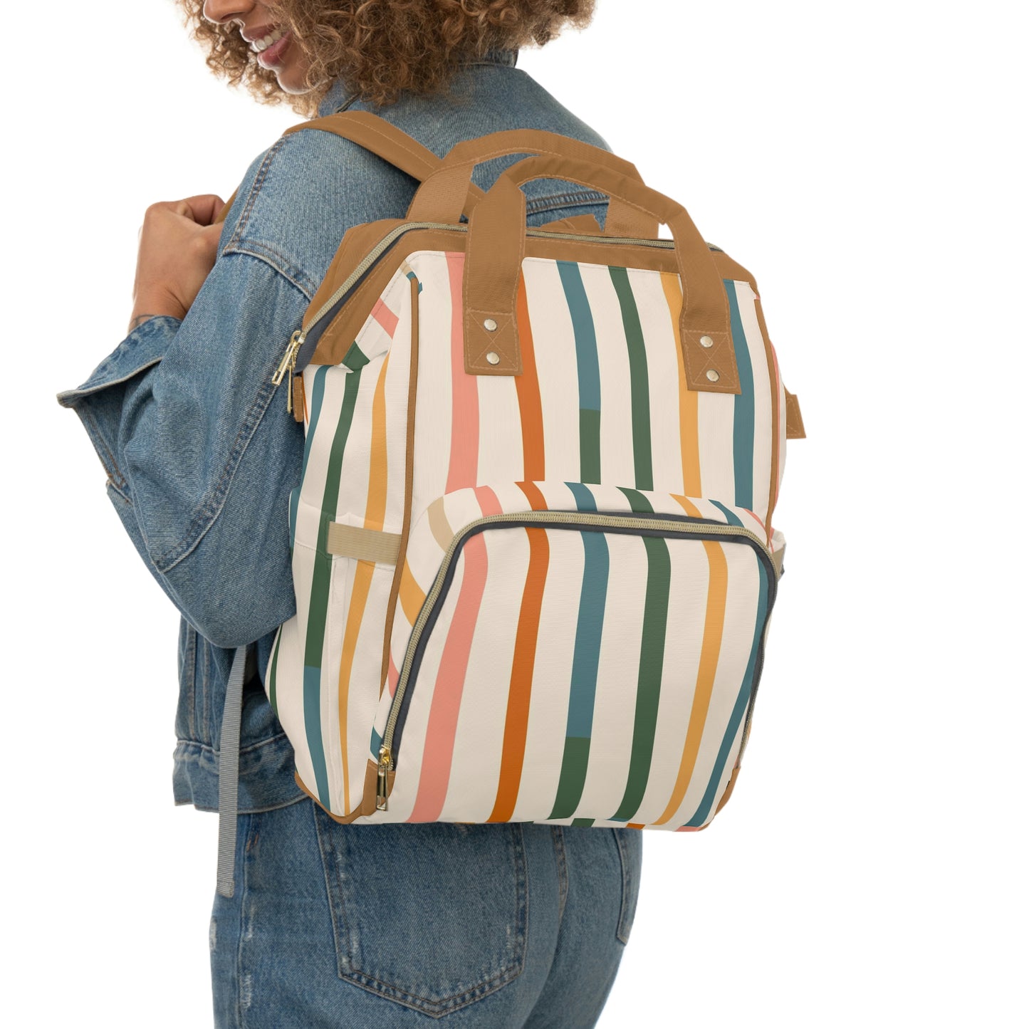 Muted Rainbow Stripes Backpack